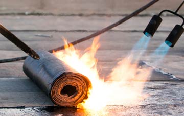 Old Swarland asphalt flat roofing repairs